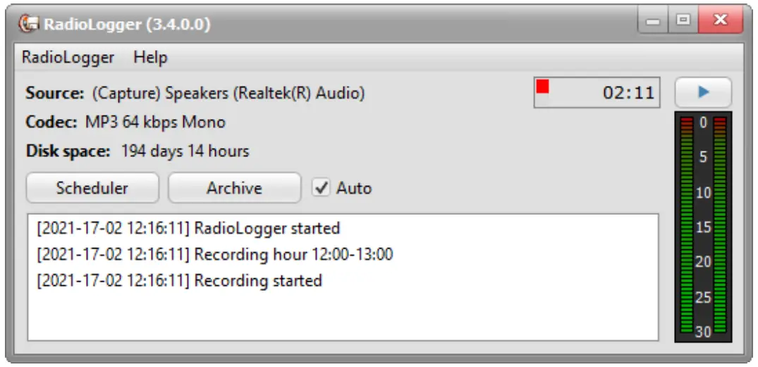 DJ SOFT RadioLogger Radio Recording Software - RadioLogger3