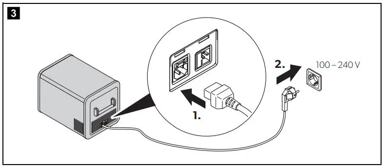DOMETIC CFF70DZ Compressor Cooler User Manual - Connecting to an AC power supply
