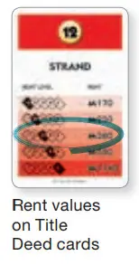 Hasbro Gaming B6677 Monopoly Ultimate Banking Toy - Rent values