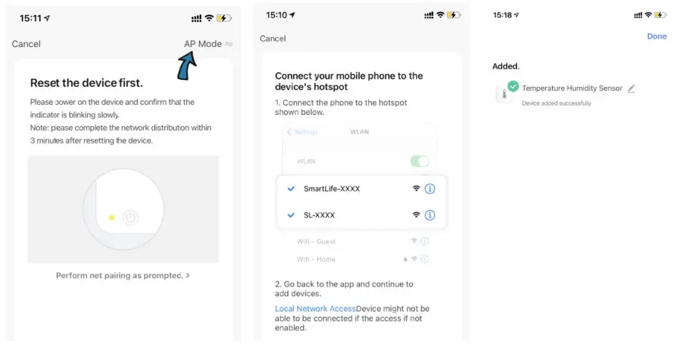 Shenzhen Wale Group WL TH01 WiFi Temperature Humidity Sensor - AP Mode