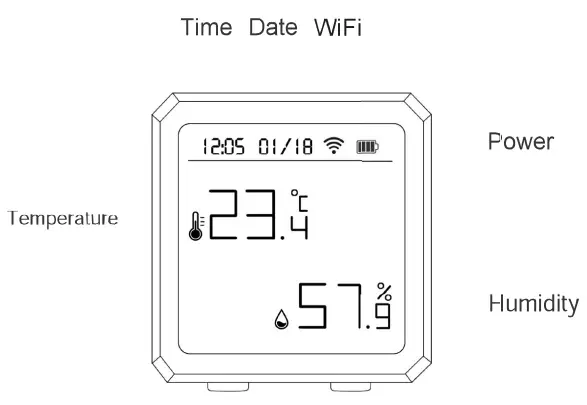 Shenzhen Wale Group WL TH01 WiFi Temperature Humidity Sensor - Appearance introduction
