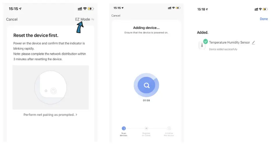 Shenzhen Wale Group WL TH01 WiFi Temperature Humidity Sensor - EZ Mode