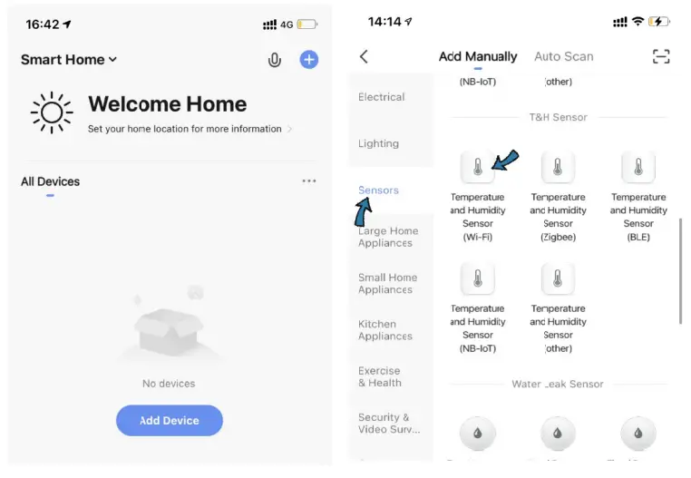 Shenzhen Wale Group WL TH01 WiFi Temperature Humidity Sensor - Register