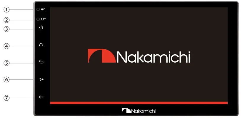 Nakamichi NAM 5200 A7 7 Inch AV Receiver - Front panel