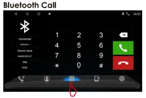 Nakamichi NAM 5200 A7 7 Inch AV Receiver - bluetooth call