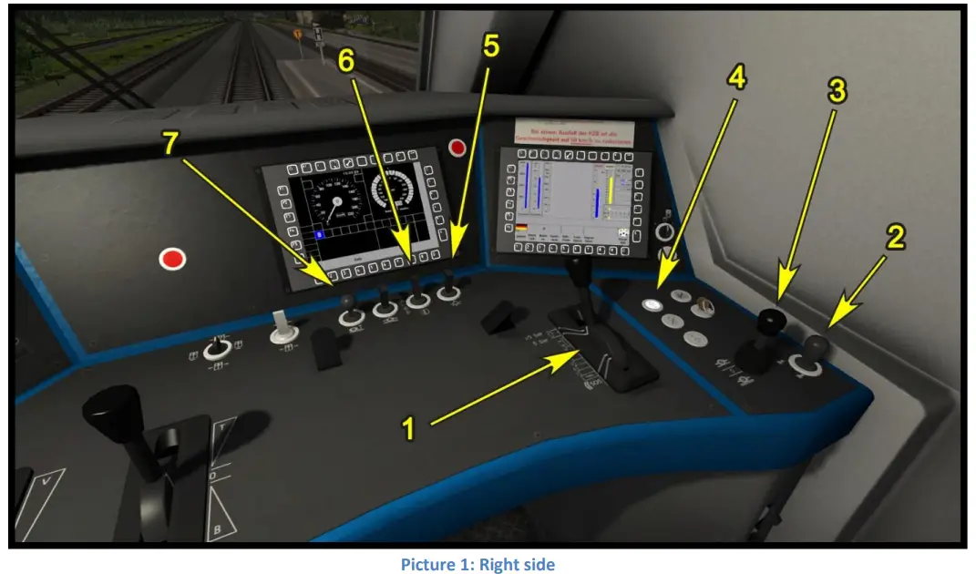 RSSLO DB 247 Diesel locomotive - Cab controls
