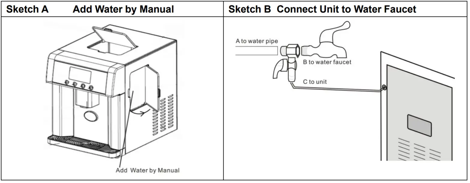Adexa ZBS 15 Ice Maker &amp Crusher - Sketch
