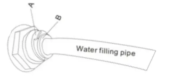 Adexa ZBS 15 Ice Maker & Crusher - pipe
