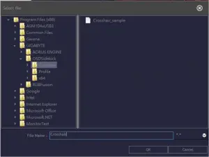 Exporting Importing the Crosshair Cursor 2