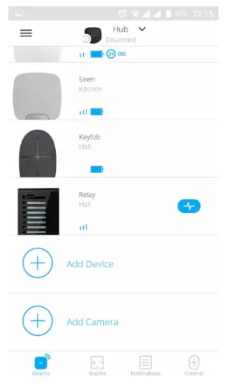AJAX Hub Intelligent Security Control Panel - integration