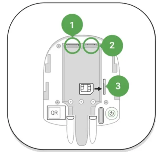 AJAX Hub Intelligent Security Control Panel - power
