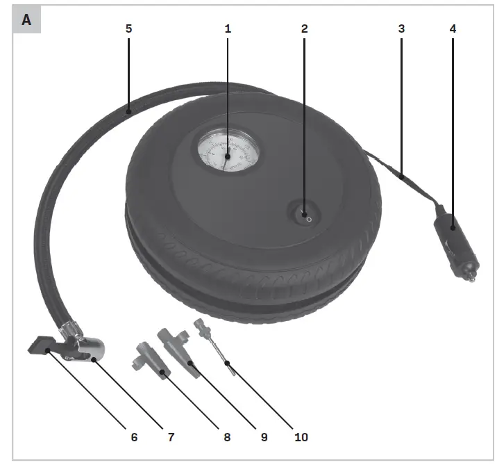 VONROC CR502DC Mini Compressor 12v FIG 1