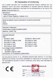 EC Declaration of Conformity