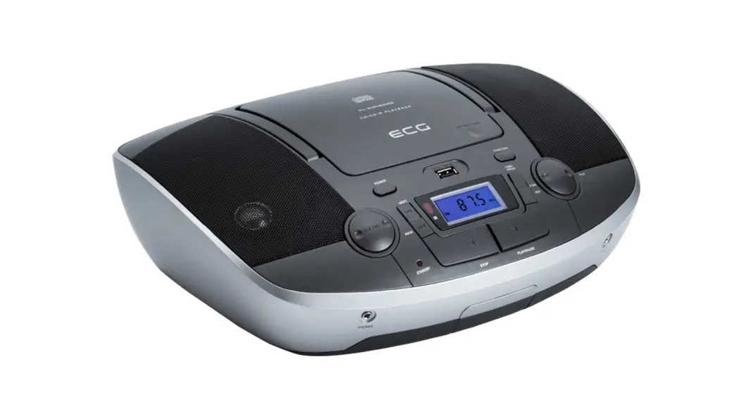Ecg Portable Radio With Cd Player Instruction Manual