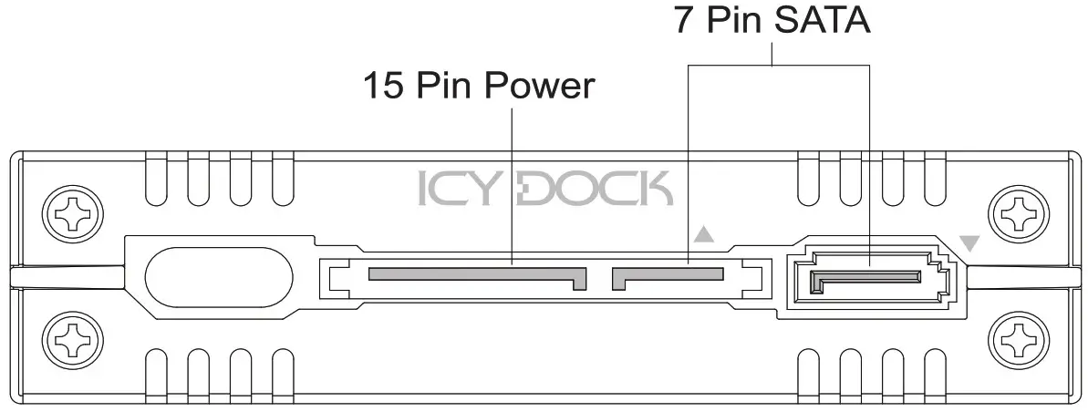 SAS SATA SSD HDD Mobile Rack- Rear View