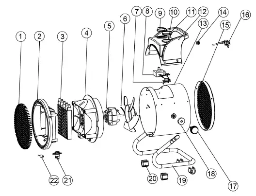Clarke 2000PTC ELECTRIC FAN HEATER FIG 4