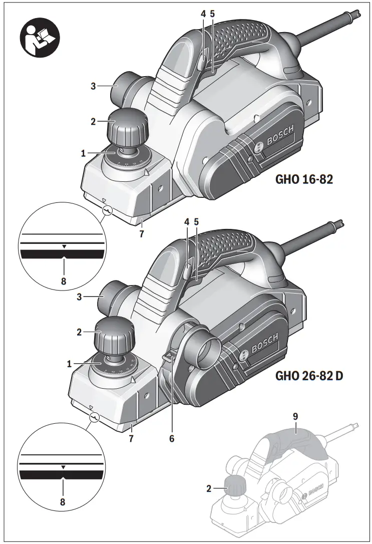 BOSCH 26 82 D GHO Professional Planer - fig