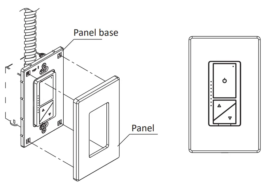 Tenia Lighting DNA042CU2 W 600 Smart LED Dimmer Switch - Panel base