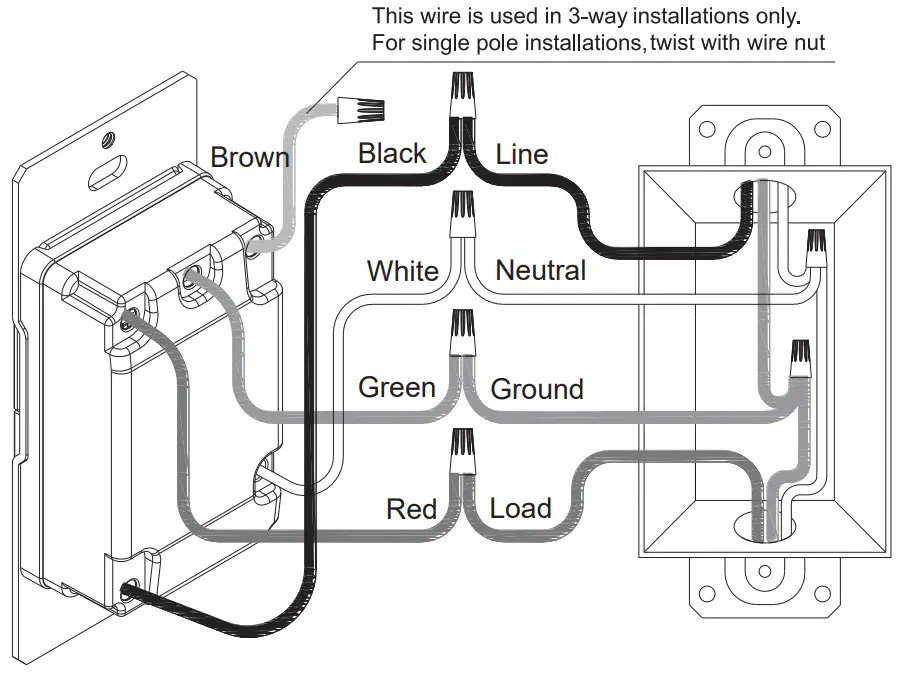 Tenia Lighting DNA042CU2 W 600 Smart LED Dimmer Switch - Pole 1