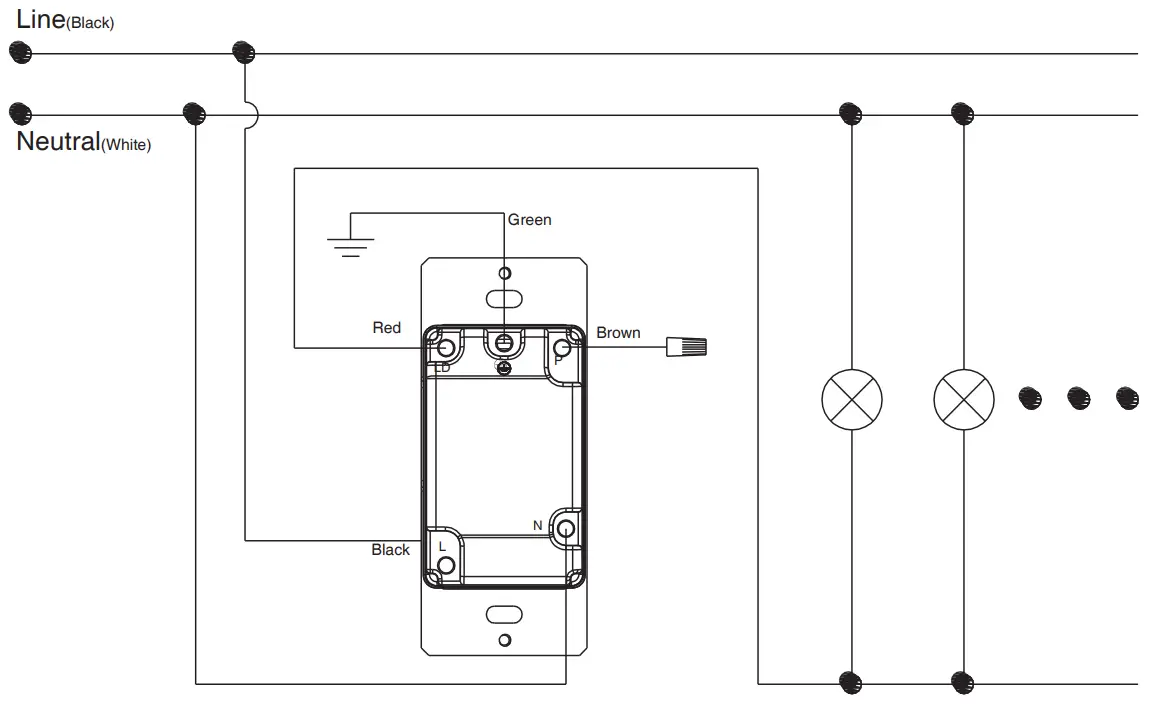 Tenia Lighting DNA042CU2 W 600 Smart LED Dimmer Switch - Pole
