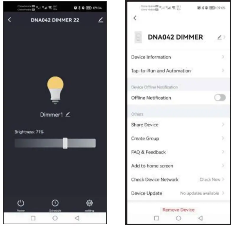 Tenia Lighting DNA042CU2 W 600 Smart LED Dimmer Switch - app 6