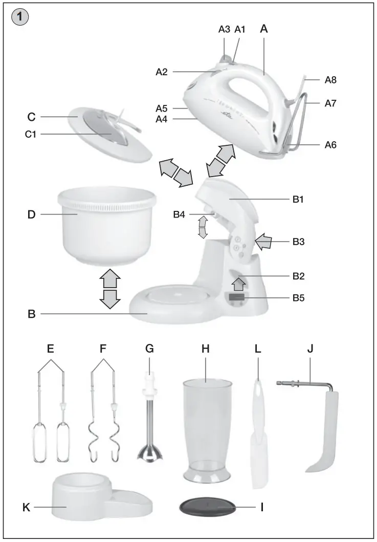 eta 108890000 Electric Hand Mixer - figure 1