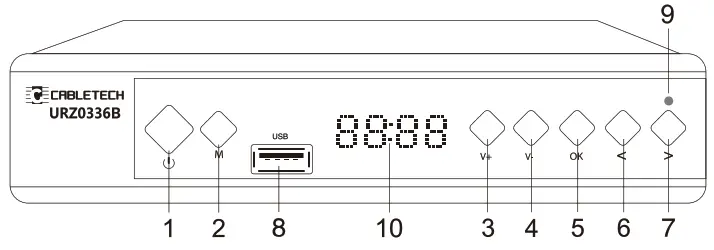 CABLETECH URZ0336B DVB-T2 HD Tuner for Ground Based Television -