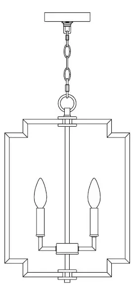 Hunter 19575 Zoanne 4 Light Small Pendant PRODUCT