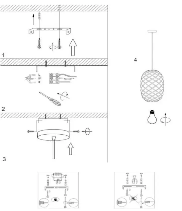 LUCIDE 21417 WOLFRAM Pendant Light fig 2