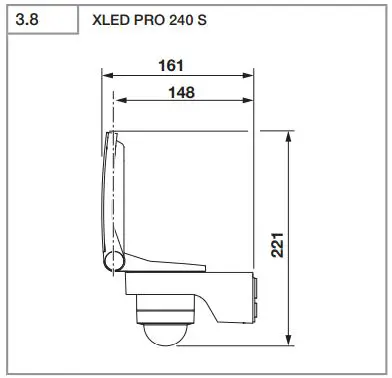 steinel XLED PRO 240 S Motion Sensor Spotlight 8