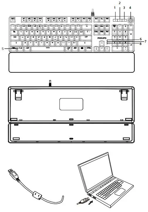 PHILIPS-SPK8605-Momentum-6000-Wired-Mechanical-Gaming-Keyboard-FIG-1