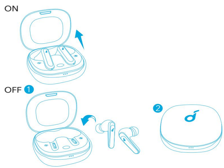 soundcore Life Note 3 NC Wireless Earbuds - Powering On Off