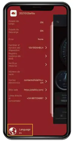 OLA 12 150 Olalitio Lithium Battery - switch