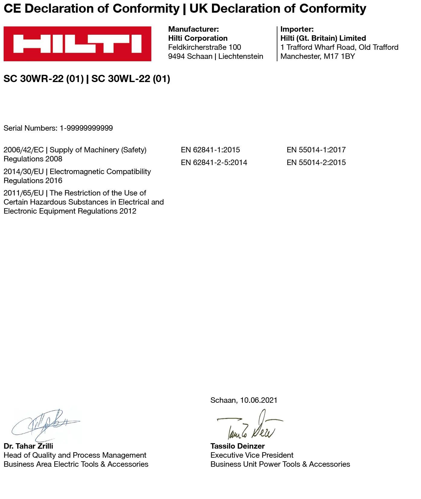 HILTI SC 30WR-22 NURON Cordless Circular Saw -N fIG