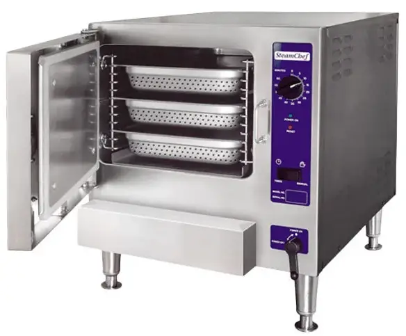 Cleveland 22CGT3 Natural Gas 3 Pan Countertop Steamer