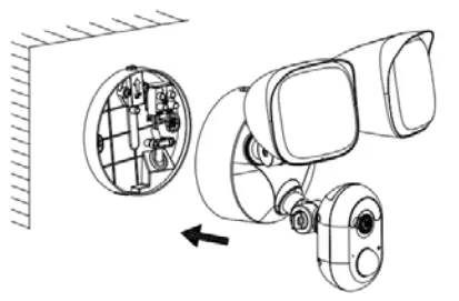 Brilliant 21891 06 Smart Ally Floodlight and WiFi Camera - mounting base