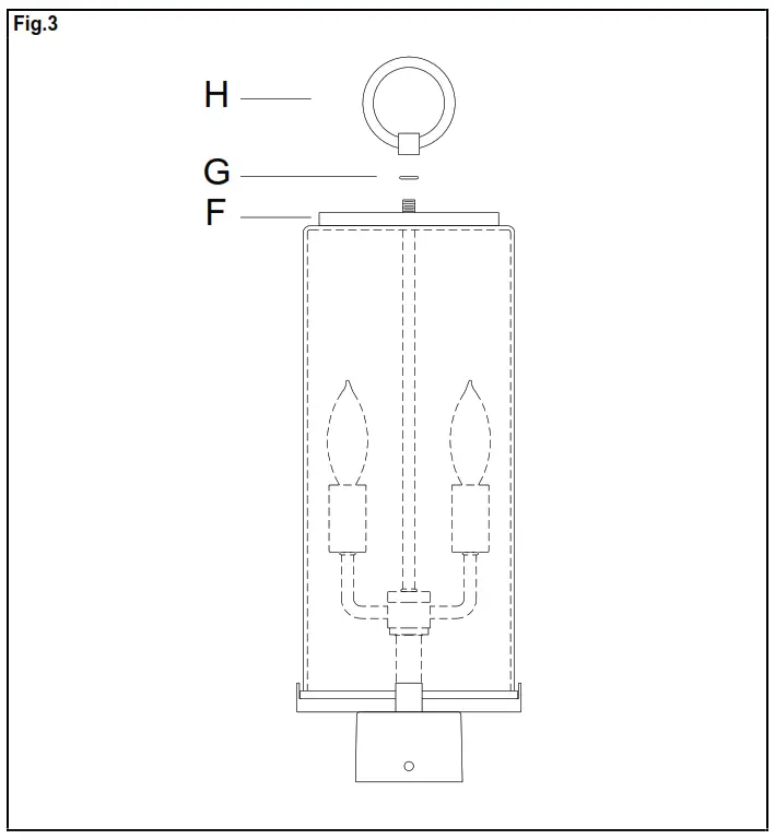LIGHTING NEW YORK 592PHMS Two Light Outdoor Pier Mount - fig1