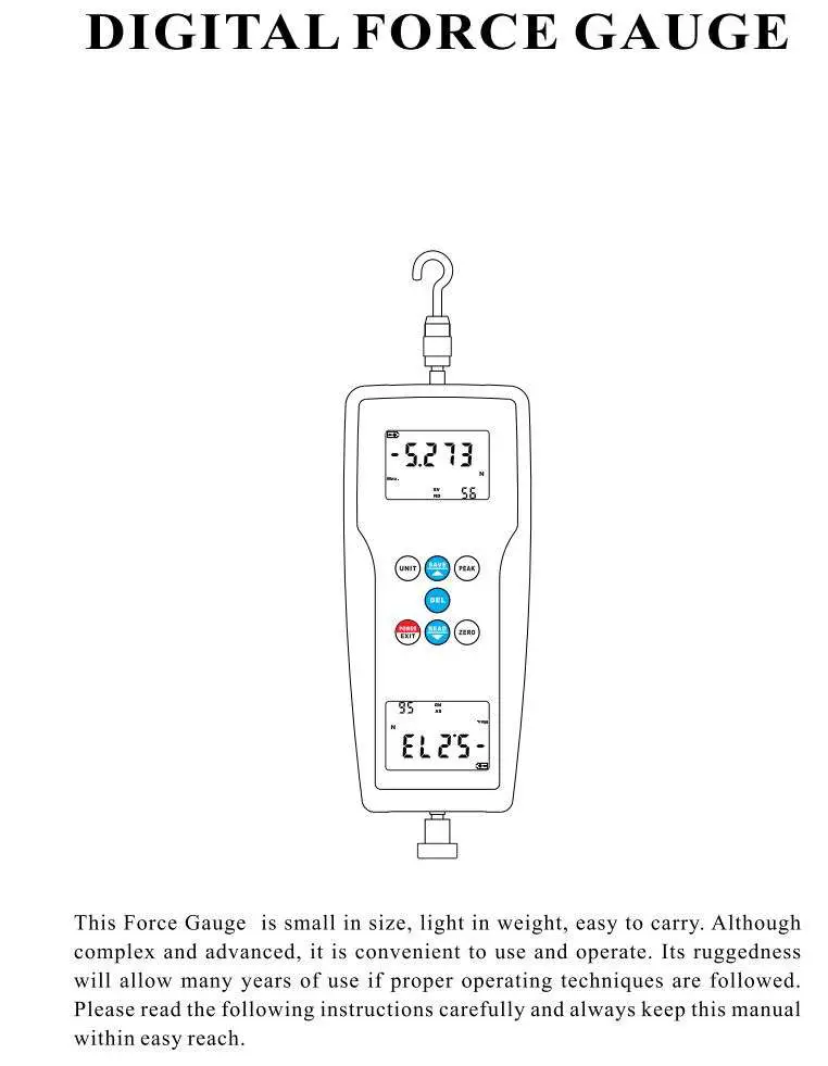LANDTEK FM-207 Digital Force Gauge User Manual