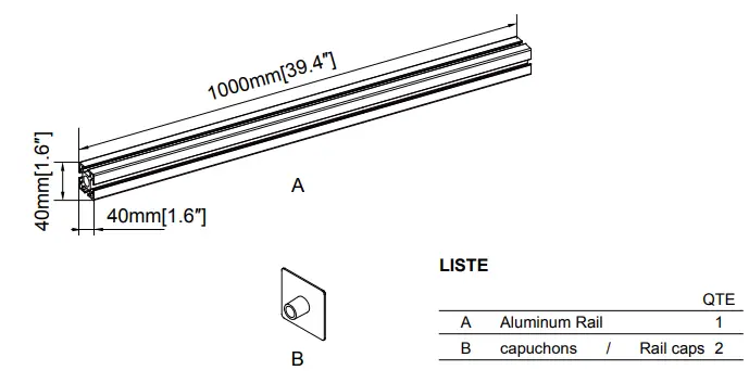 Kimex-031-1031-100cm-Aluminium-Rail-fig-1
