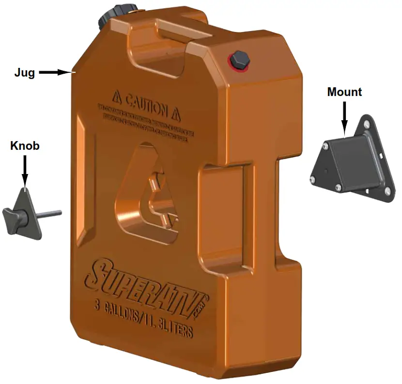SUPERATV UJ 1G Utility Jug Mount fig1