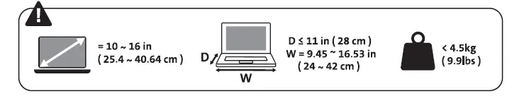 Kensington K53801 Universal Laptop Holder for Monitor Arms fig (2)