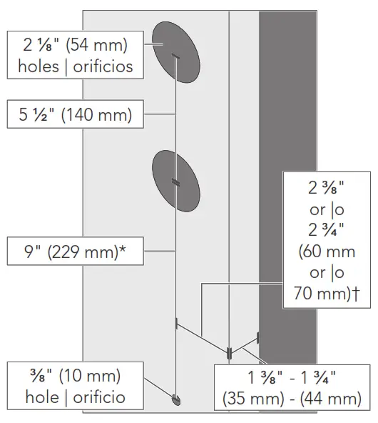 Model FCT93, Check door dimensions