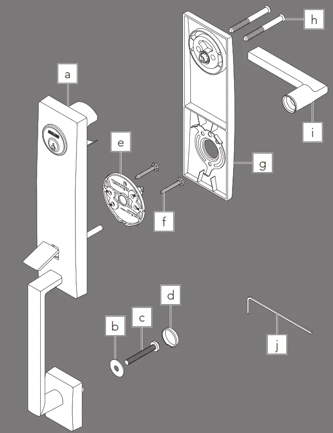 Schlage Custom One-piece Dummy Handleset Fct93 Installation Manual