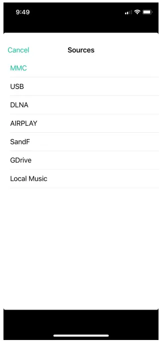 Available source list
