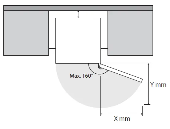 Lec L5017W-S-B White Under Counter Larder Fridge 3