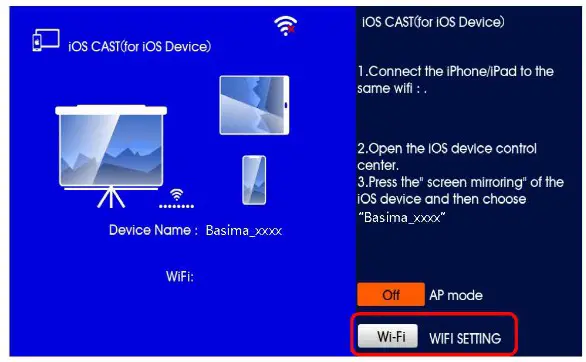 Projectors BT3 Micro Projector - settings 2