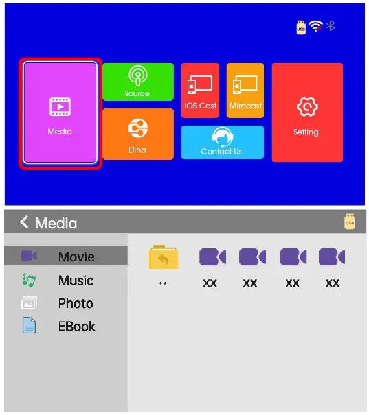 Projectors BT3 Micro Projector - settings 7