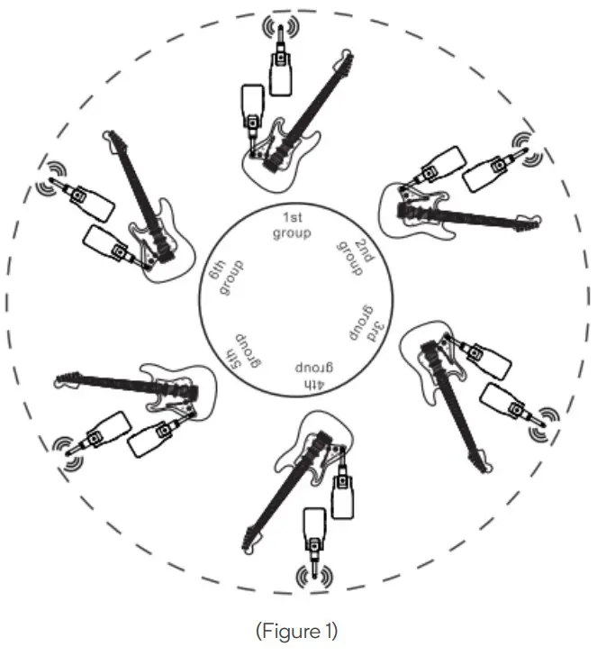 Royale RYWRLSSGTRA 2.4 GHz Wireless Guitar - fig 1