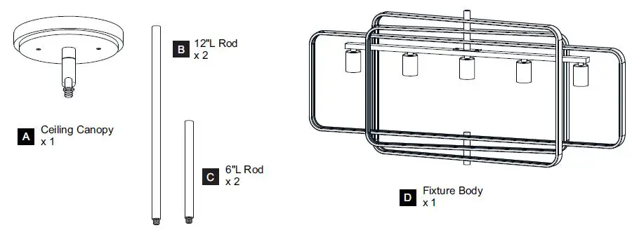 QUOIZEL PCDPR534BWS Dupree 5 Light Brushed Weathered Brass Island Chandelier-2