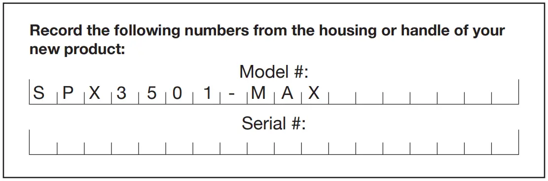 Model + Serial Numbers